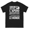 T-shirt apéro noir - Et le 8e jour Dieu créa l'apéro