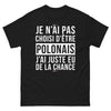 T-shirt Pologne noir - Je n'ai pas choisi d'être Polonais