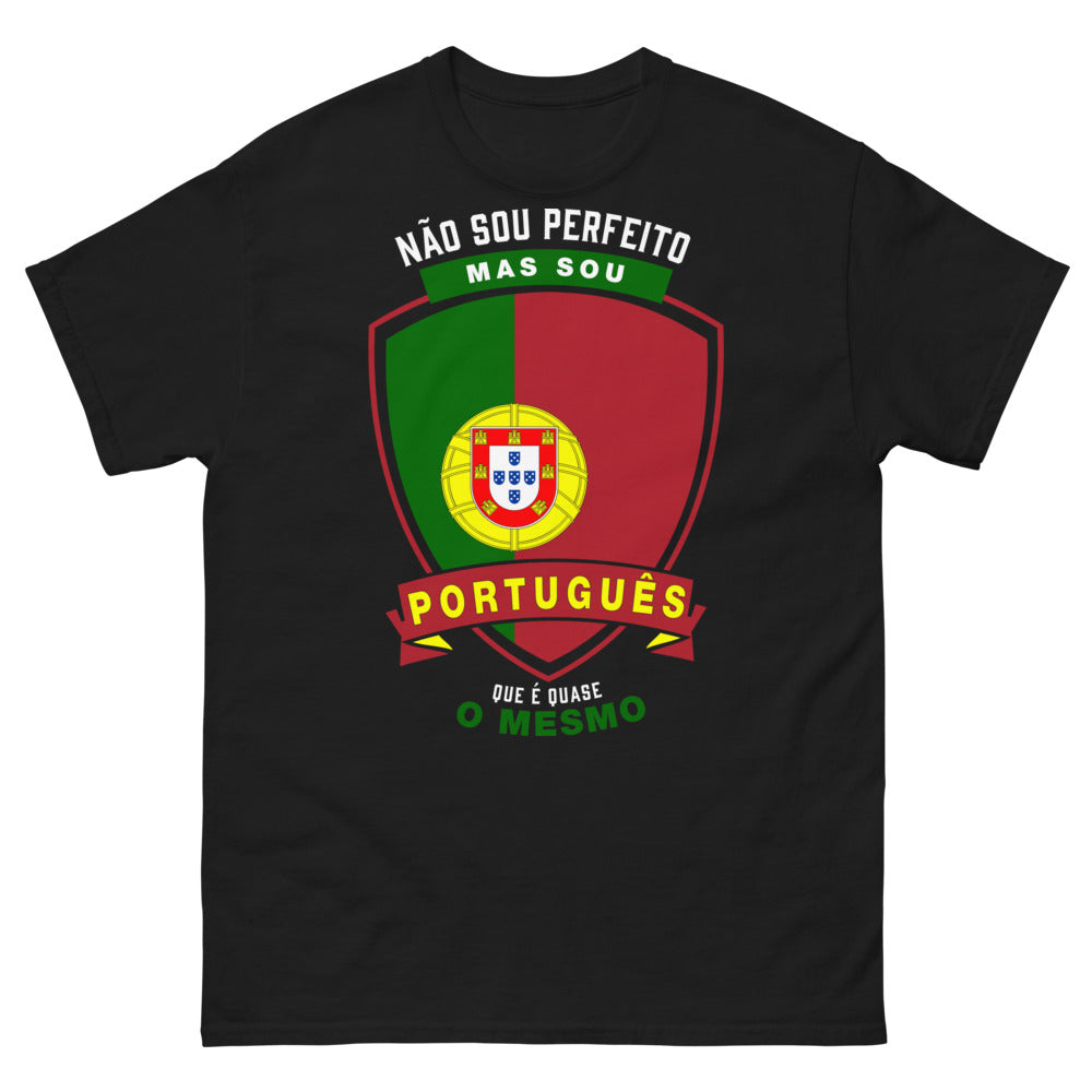T-shirt Portugal noir - Não sou perfeito, sou português