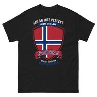 Thumbnail for T-shirt Norvégien noir - Je ne suis pas parfait mais je suis Norvégien