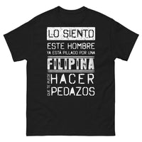 Thumbnail for T-shirt Filipinos noir - Lo siento, este hombre ya está pillado