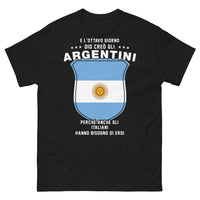 Thumbnail for T-shirt Italie noir - Le jour où Dieu créa les Argentins