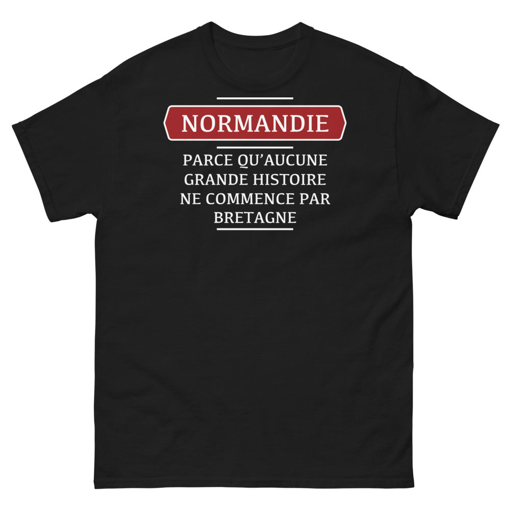 T-shirt Normandie noir - Aucune histoire Bretagne