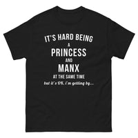 Thumbnail for T-shirt Île de Man noir - princesse et Manx humour