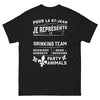 T-shirt Saint-Jean noir - drinking team bons buveurs