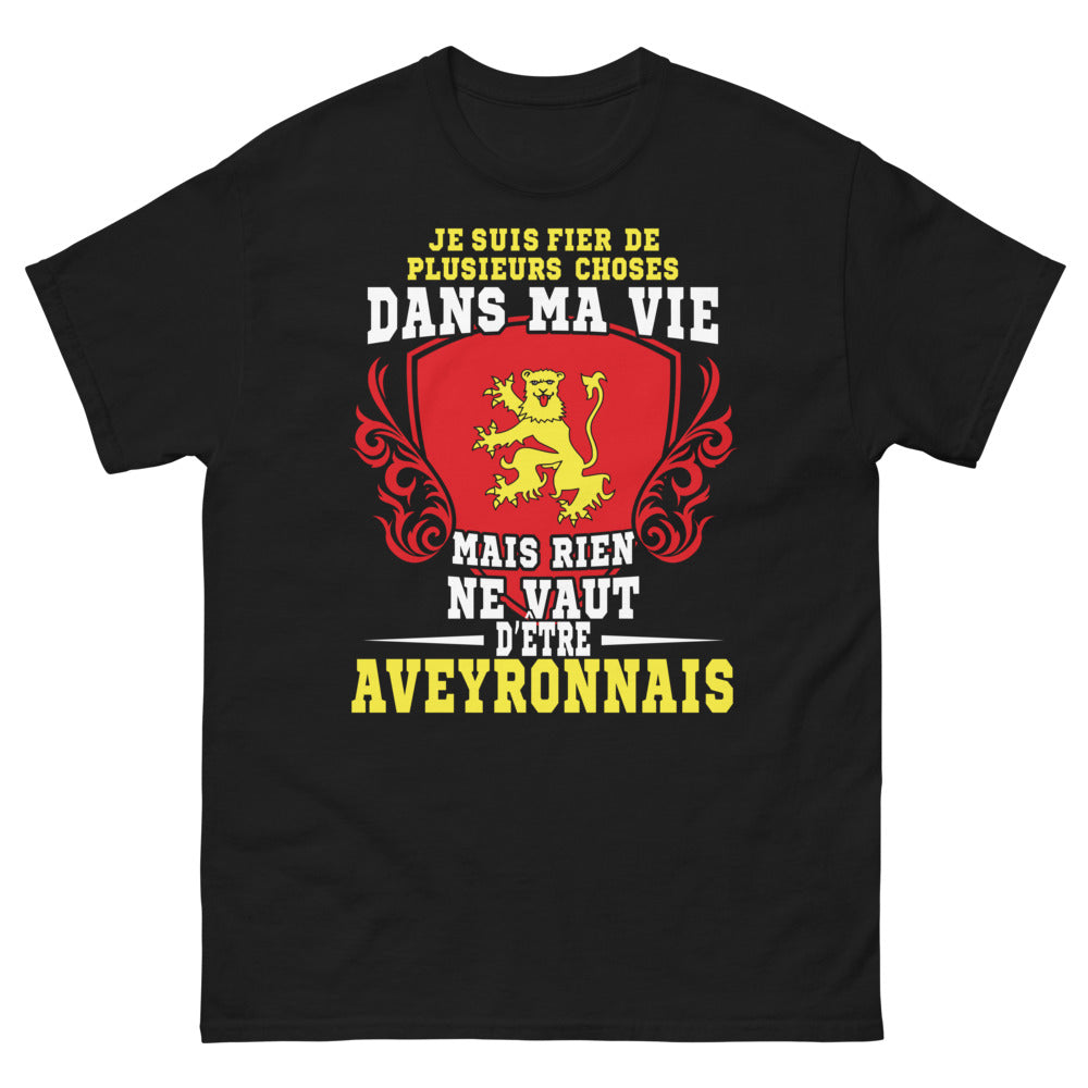 T-shirt Aveyron noir - Fier d'être Aveyronnais