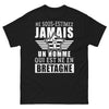 T-shirt Bretagne noir - né en Bretagne humour et fierté