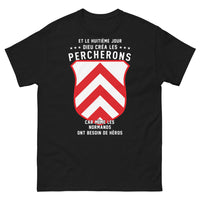 Thumbnail for T-shirt Normands noir face - Dieu créa les Percherons, héros