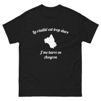 Thumbnail for T-shirt Aveyron noir - La réalité est trop dure