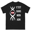 T-shirt ADN Français noir - C'est dans mon ADN - Français et Fier