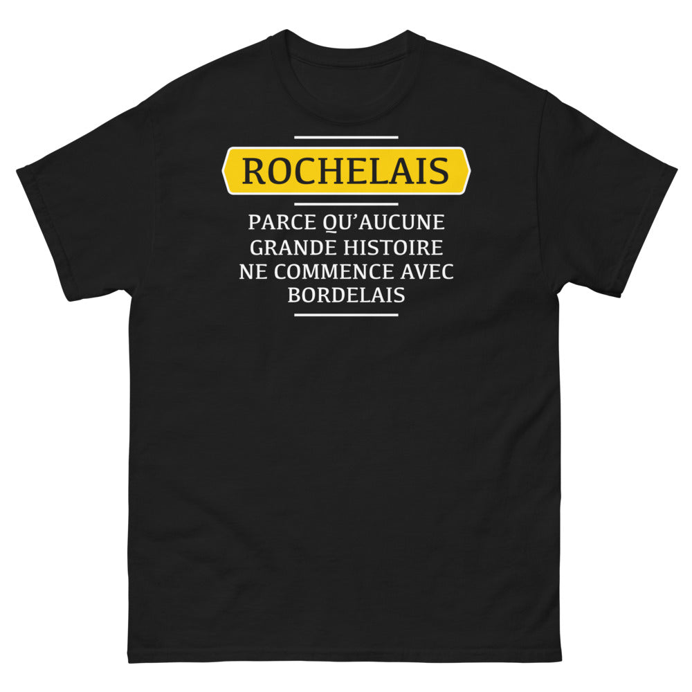 T-shirt Rochelais noir - Rochelais fiers et taquins