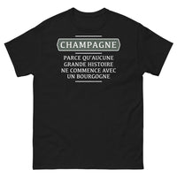 Thumbnail for T-shirt Champagne noir face - humour pétillant