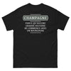 T-shirt Champagne noir face - humour pétillant