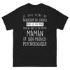 T-shirt Maman et aide médico-psychologique noir - fierté et dévouement