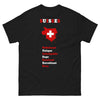 T-shirt Suisse noir - séduisant et helvétique