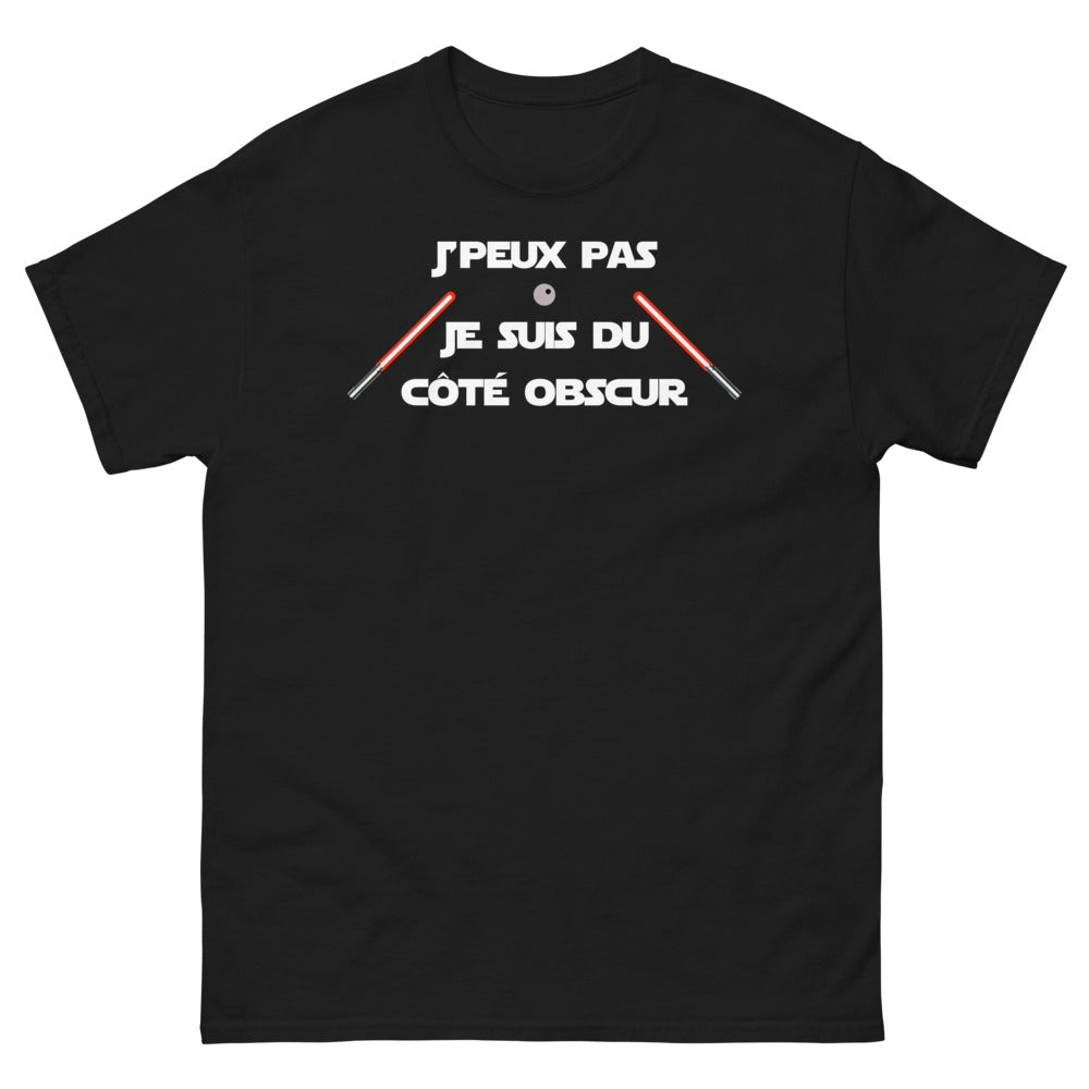 T-shirt Côté Obscur noir - Je peux pas, je suis du côté obscur