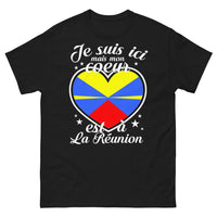 Thumbnail for T-shirt La Réunion noir - Mon cœur est à La Réunion