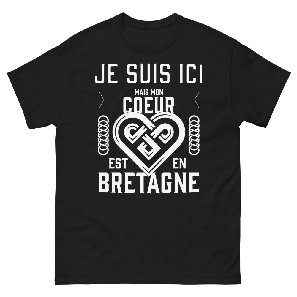 T-shirt Bretagne noir - coeur en Bretagne