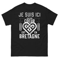 Thumbnail for T-shirt Bretagne noir - coeur en Bretagne