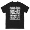 T-shirt Bretagne noir - maligne et unique, bretonne fière