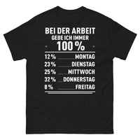 Thumbnail for T-shirt Arbeit: Immer 100% - Lustiges Bürodesign