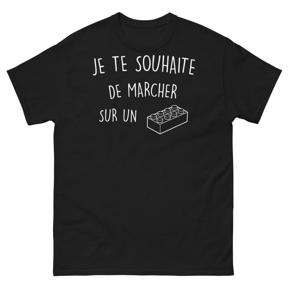 T-shirt Bretagne noir - Je te souhaite marcher sur un Lego