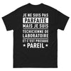 T-shirt technicienne de laboratoire noir - presque parfaite