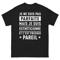 Thumbnail for T-shirt Esthéticienne noir - presque parfaite