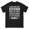 T-shirt Esthéticienne noir - presque parfaite