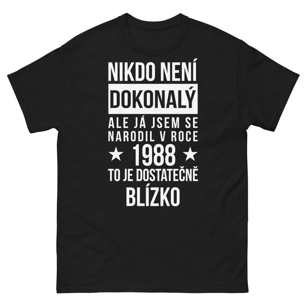 T-shirt anniversaire 1988 noir - Né en 1988, pas parfait
