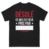 T-shirt Île-de-France noir face - désolé ce mec est pris