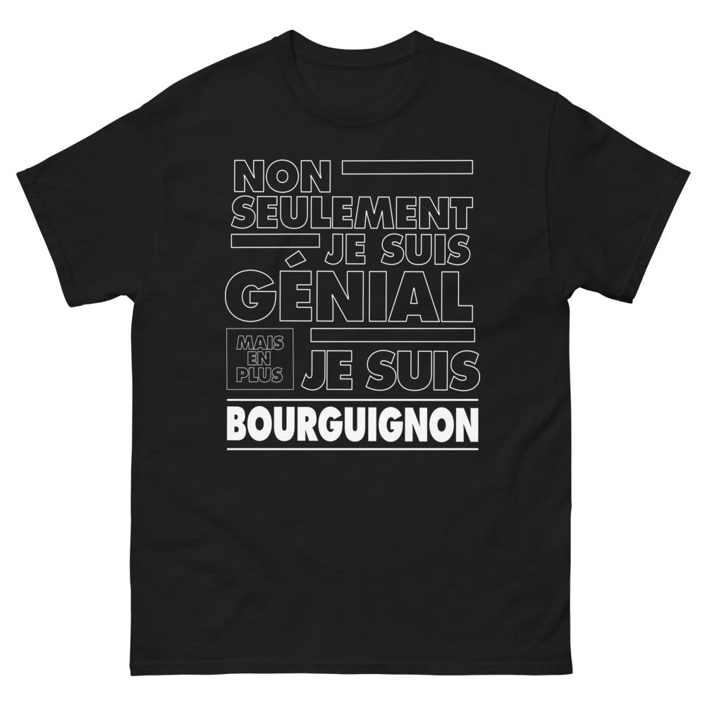 T-shirt Bourgogne noir - fier héritage bourguignon