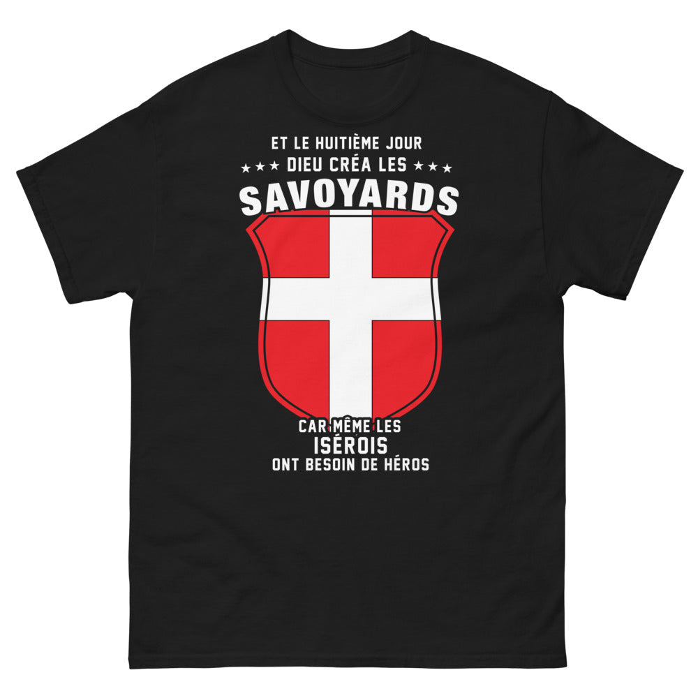 T-shirt Savoyard Isérois noir face - Et le huitième jour
