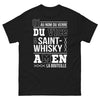 T-shirt Whisky noir - Au nom du verre, du vice et du Saint Whisky, amen