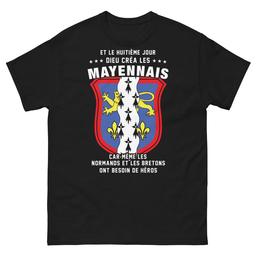 T-shirt Mayenne noir - clin d'œil des Mayennais