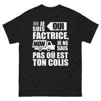 Thumbnail for T-shirt factrice noir face - Je suis factrice