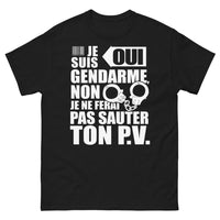 Thumbnail for T-shirt gendarme noir - Je ne ferai pas sauter ton PV