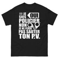 Thumbnail for T-shirt Policier humour noir - Je suis Oui