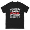 T-Shirt Svizzera nero - Migliore Papà dalla Svizzera