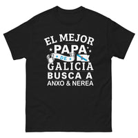 Thumbnail for T-shirt Galice noir - Le meilleur papa de Galice