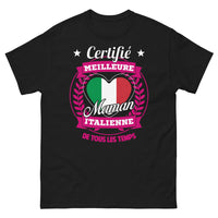 Thumbnail for T-shirt Italie noir - Meilleure maman italienne