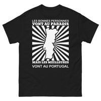 Thumbnail for T-shirt Portugal noir face - slogan drôle et vintage
