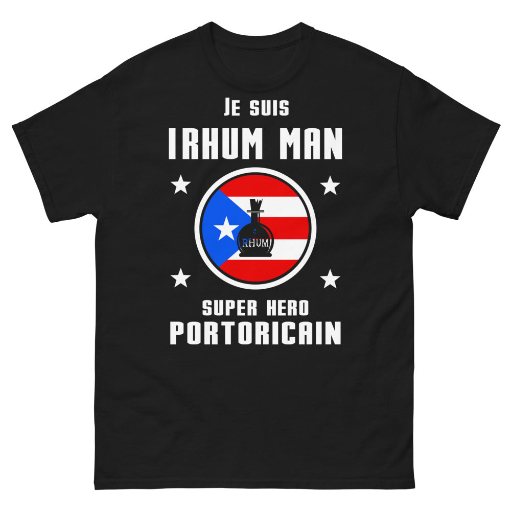 T-shirt Portoricain noir - Je suis Rhum Man