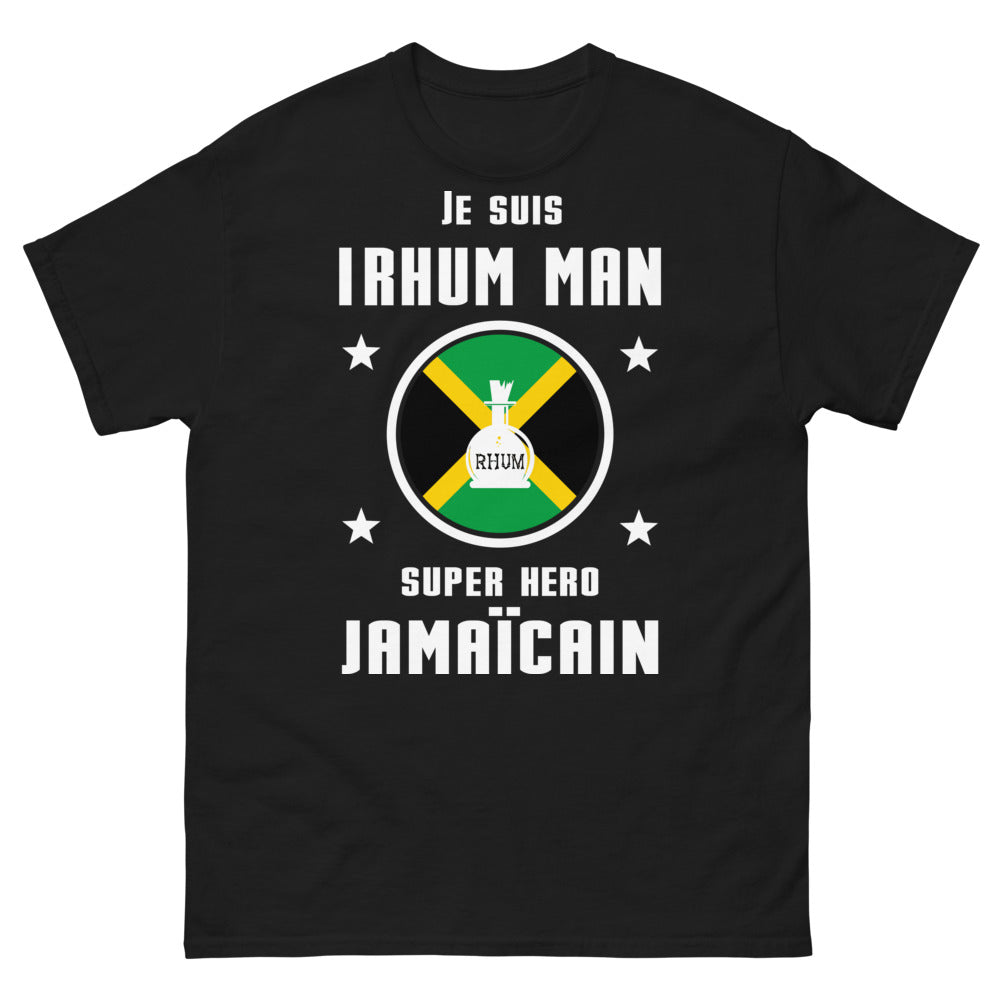 T-shirt Jamaïque noir face - Je suis Rhum Man
