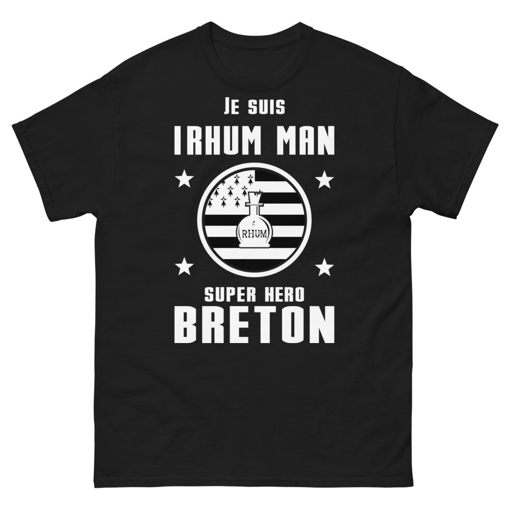 T-shirt Breton noir - Je suis Rhum Man