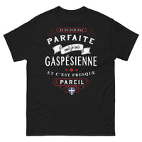 Thumbnail for T-shirt Gaspésienne noir - Je ne suis pas parfaite