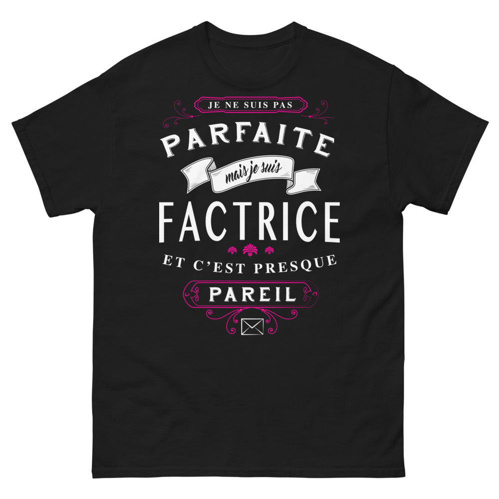 T-shirt factrice noir - presque pareil
