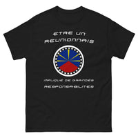 Thumbnail for T-shirt Réunionnais noir - Grandes responsabilités