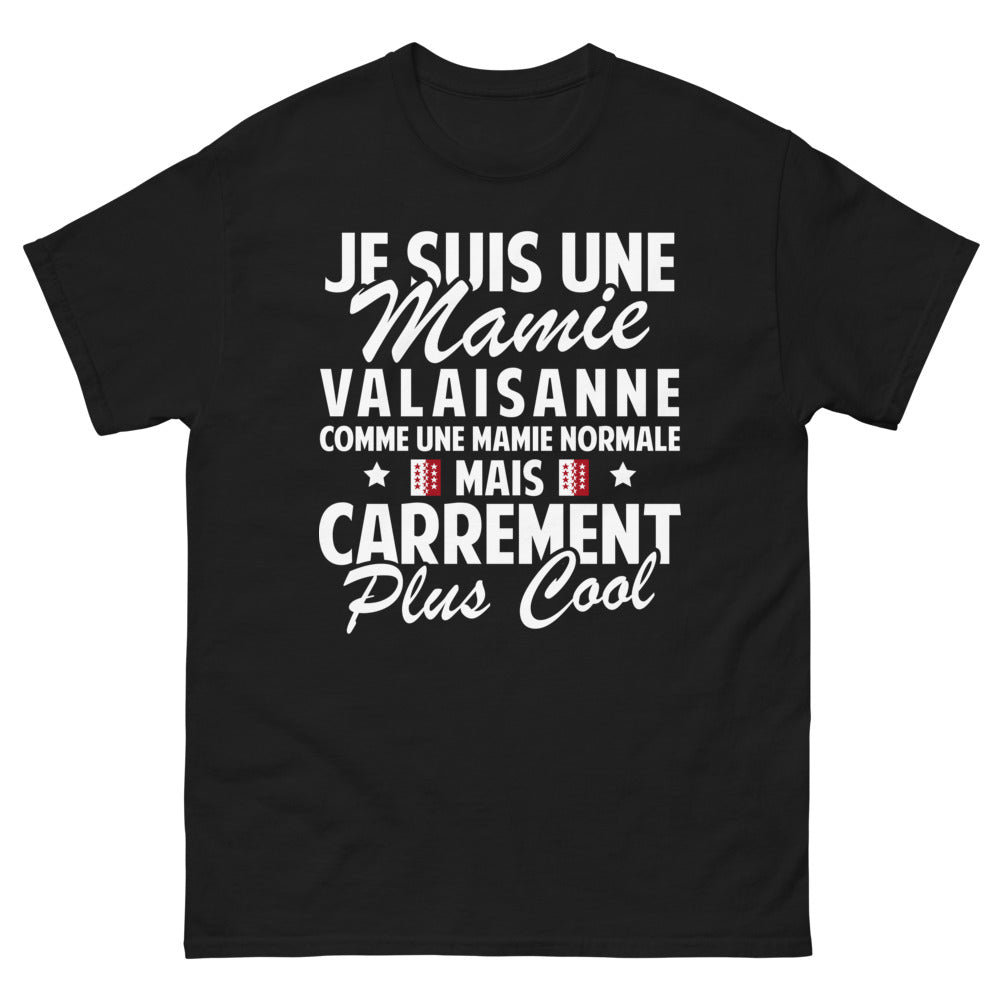 T-shirt Mamie Valaisanne noir - Plus cool qu'une mamie normale