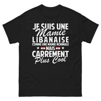 Thumbnail for T-shirt Mamie libanaise noir - texte plus cool